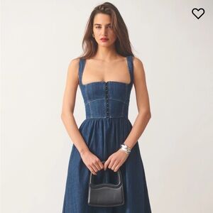 Tagliatelle Denim Midi Dress NWT